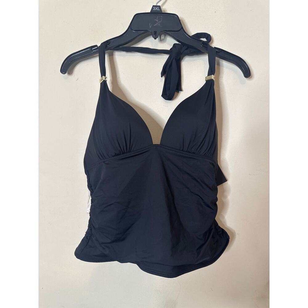 Victorias Secret Tankini Black Halter Padded Bikini Top Swim Shirt S B